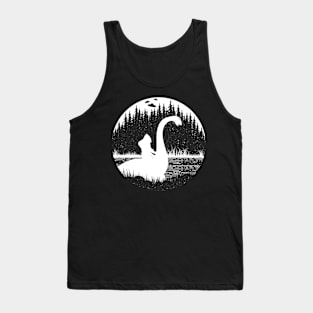 Bigfoot Riding Loch Ness Monster Tank Top